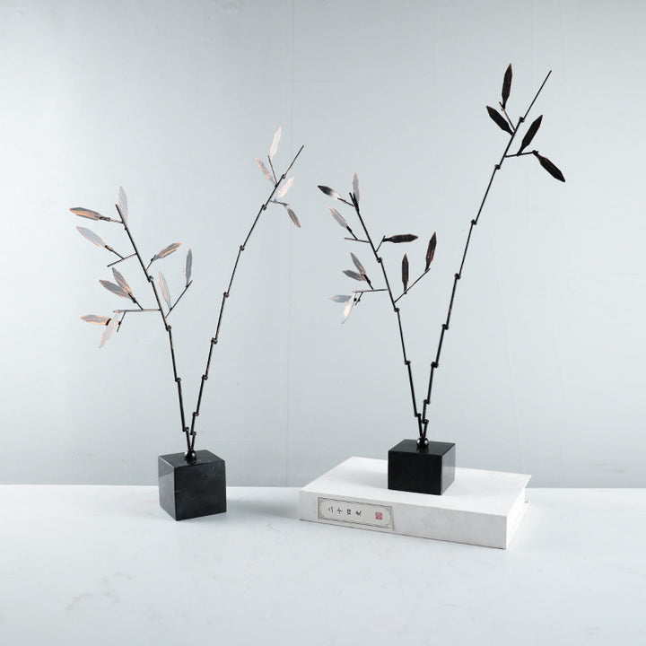 Minimalist Metal Leaf Sculpture