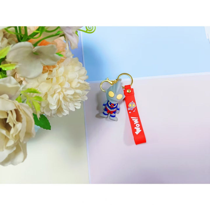 Unisex keychain made of flexible silicone with unique character design Bowlift