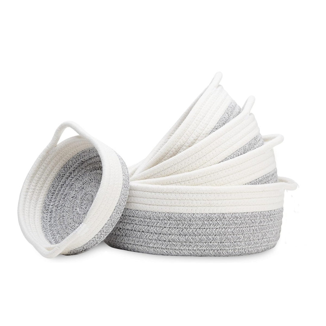 Women High-Quality Storage Basket Set made of Natural Cotton Material Bowlift