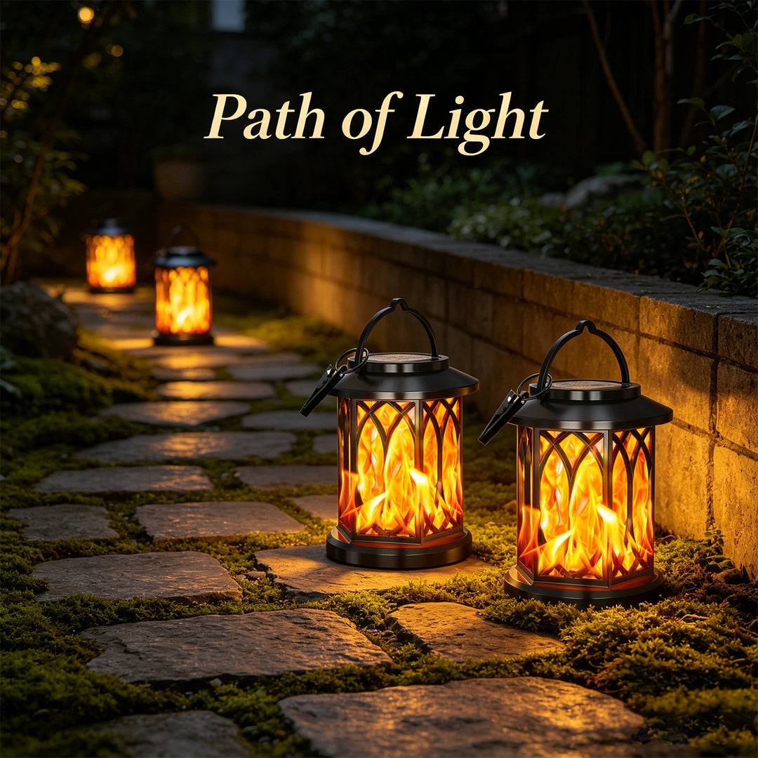 Decorative Solar Hanging Lantern With Metal Lattice Panels Bowlift