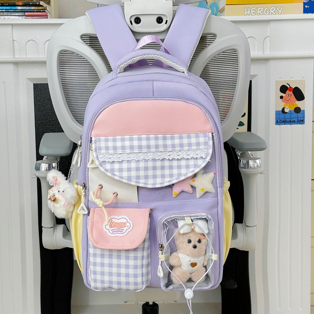 Cute Animal-Themed Multi-Compartment Backpack