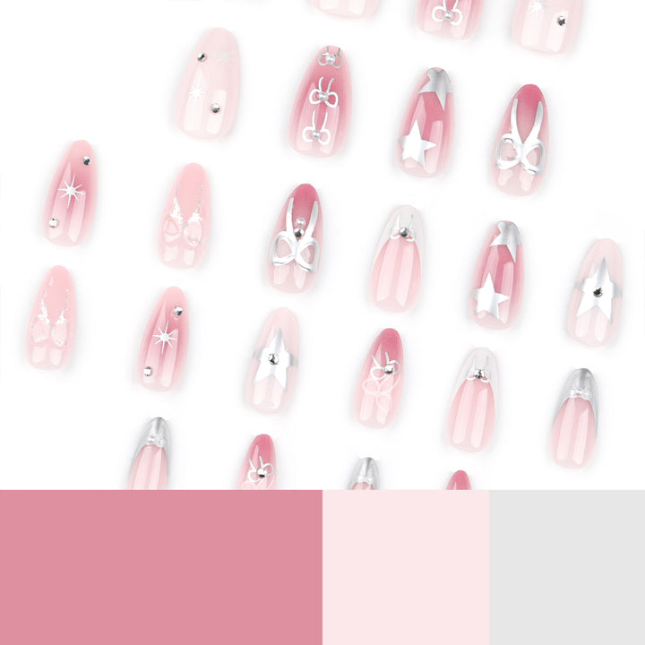 Artful nail extensions with elegant 3D embellishments Bowlift