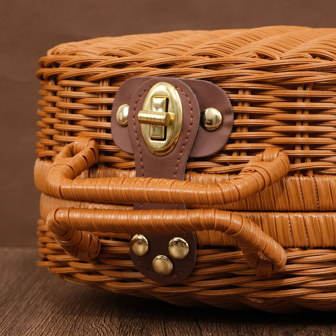 Floral-Inspired Woven Basket Bowlift