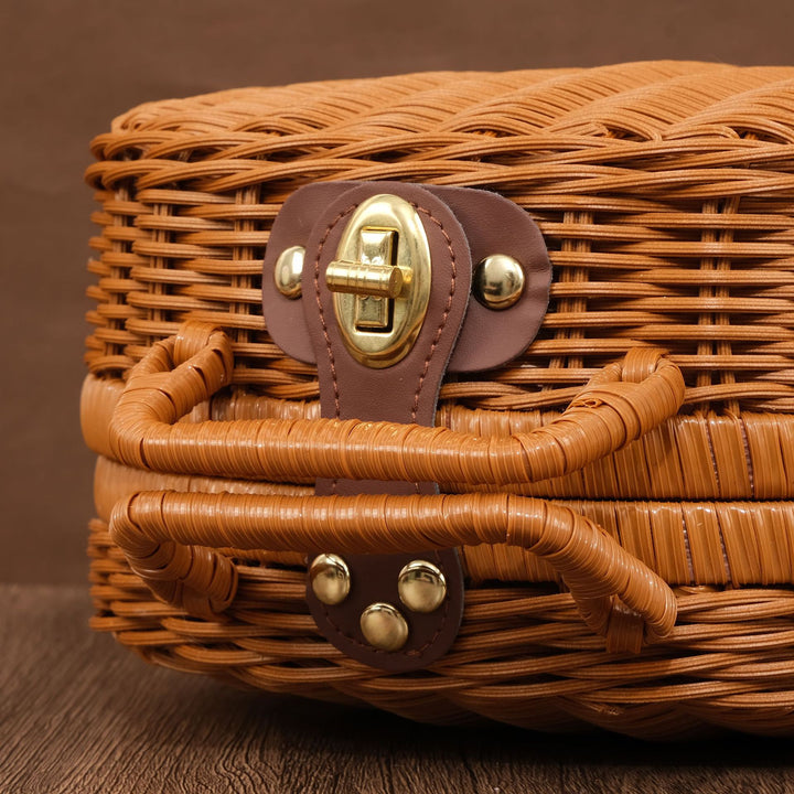 Floral-Inspired Woven Basket Bowlift