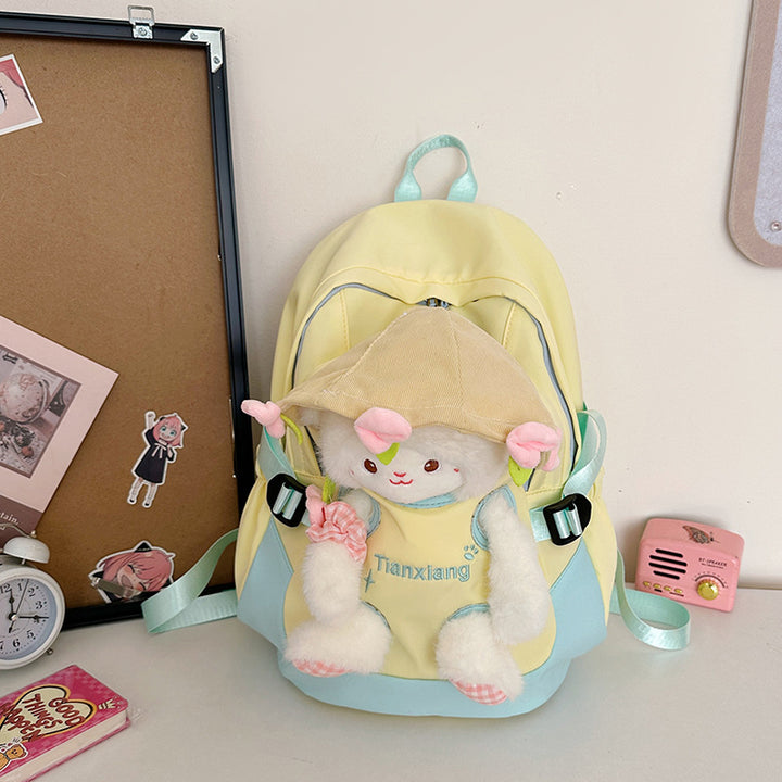 Backpack with Cute Plush Design and Practical Compartments Bowlift