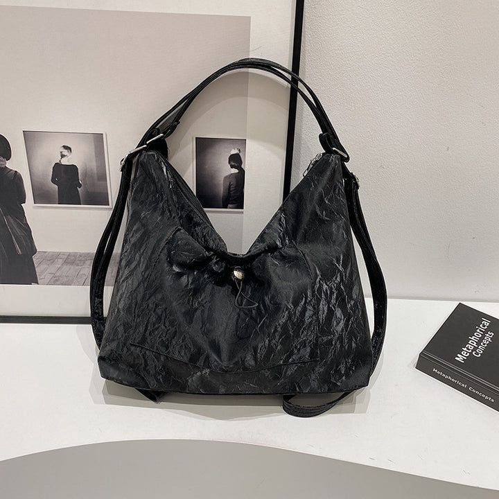 Crinkled Pouch Handbag Bowlift