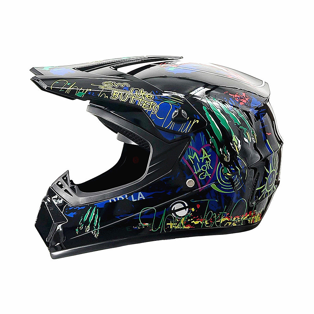 full-face motocross helmet with extended visor and reinforced chin guard Bowlift