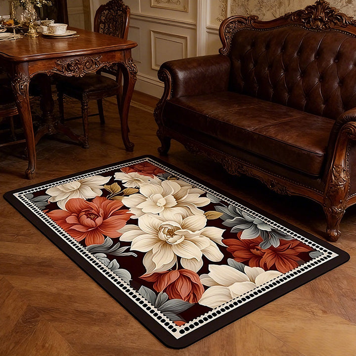 Floral Patterned Bath Mat Bowlift