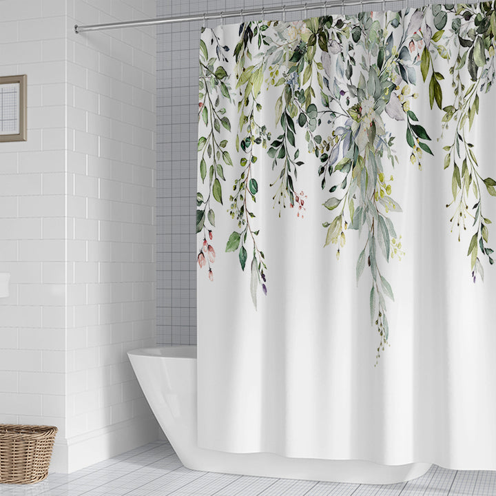 Artistic Floral Shower Curtain Bowlift
