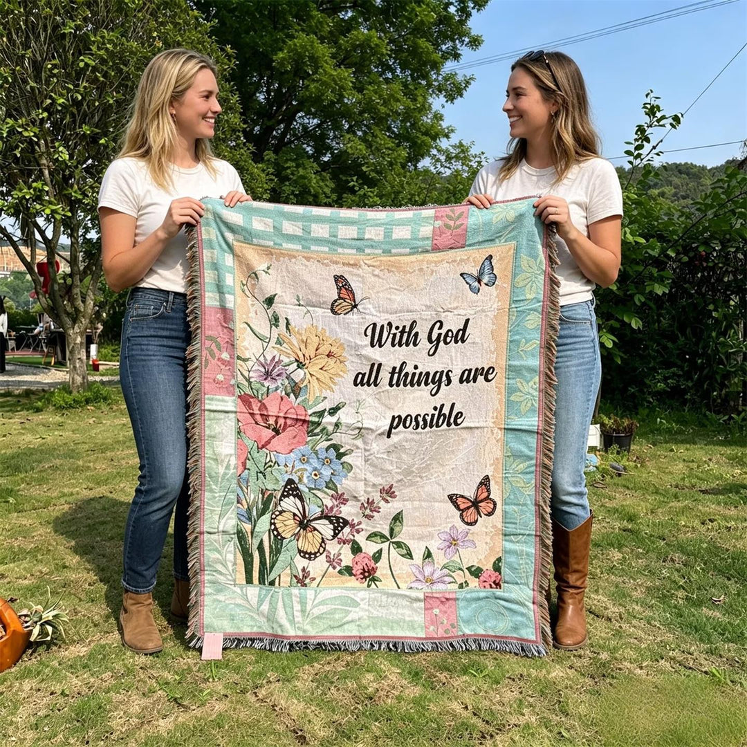 Inspirational Quote Throw Blanket