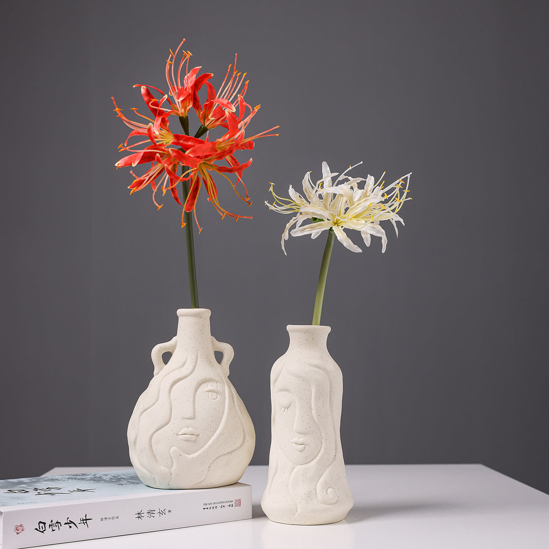 Artistic Face-Shaped Ceramic Vase