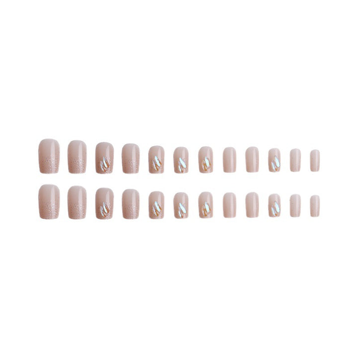 Acrylic nail set with sparkling holographic accents Bowlift