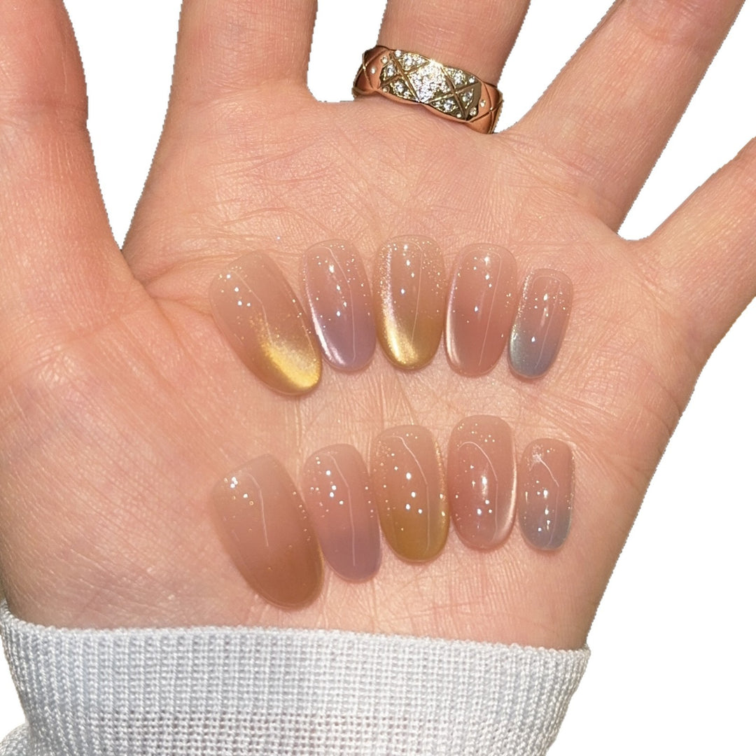 Acrylic Nail Set with Gradient Bowlift