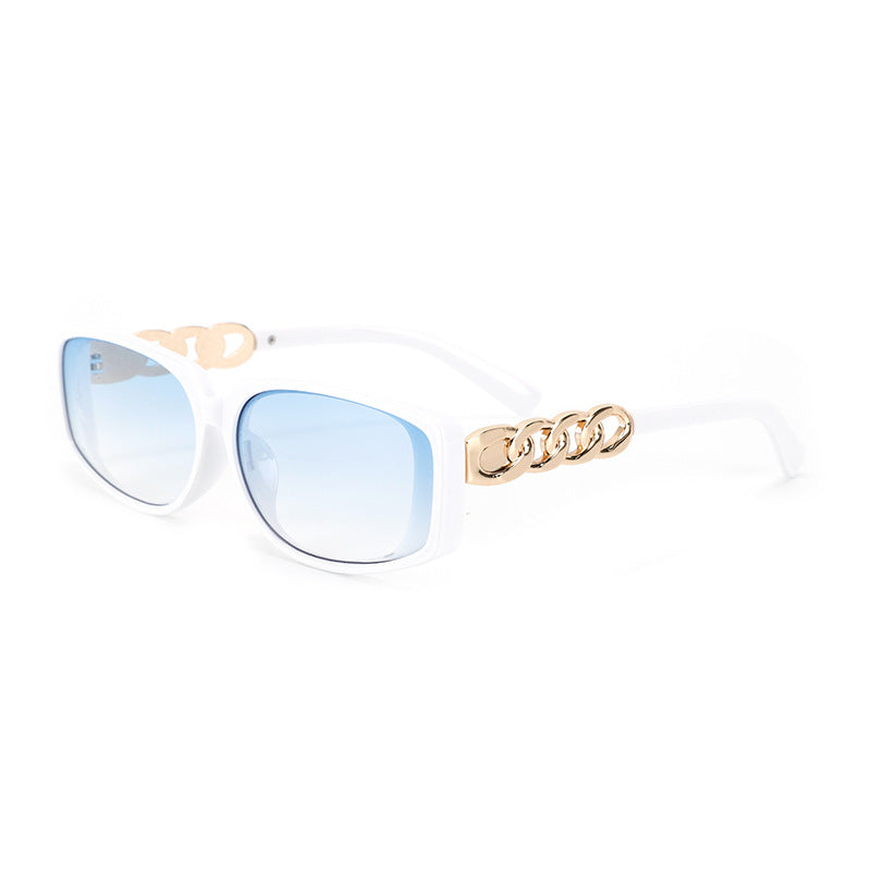 Women's square designer sunglasses with gold details Bowlift