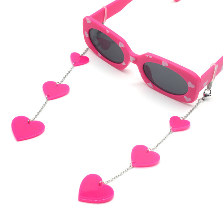 Stylish Heart-Themed Eyewear Chain Bowlift