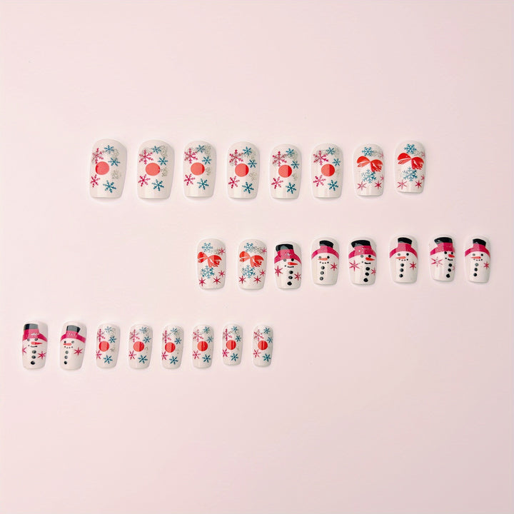 Festive Snowman-Themed Nail Art Bowlift