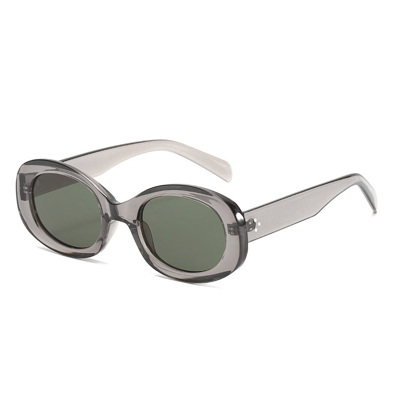 Vintage-Style Oval Frame Sunglasses Bowlift
