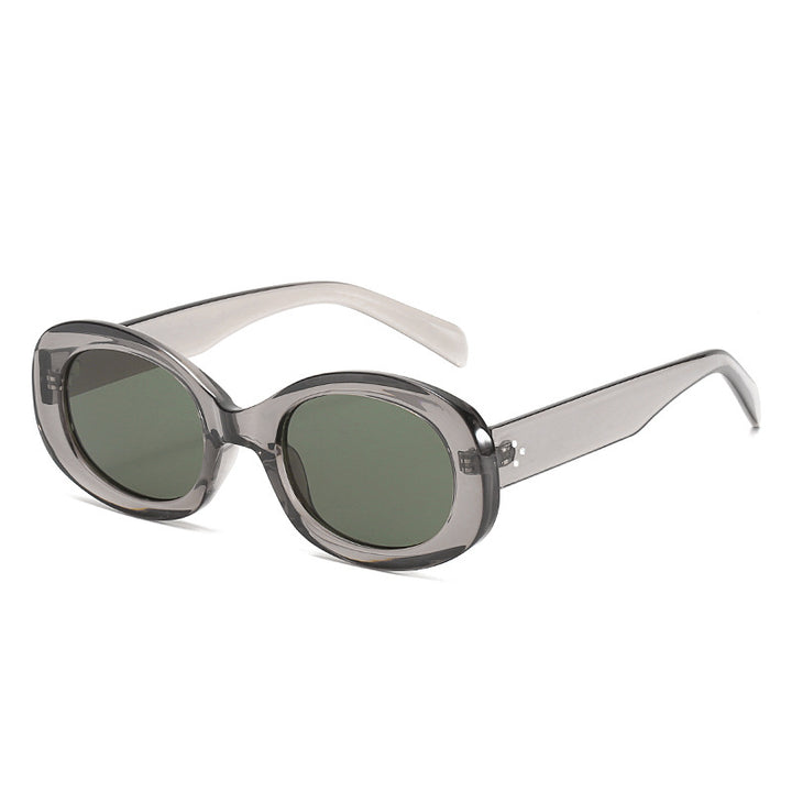 Vintage-Style Oval Frame Sunglasses Bowlift