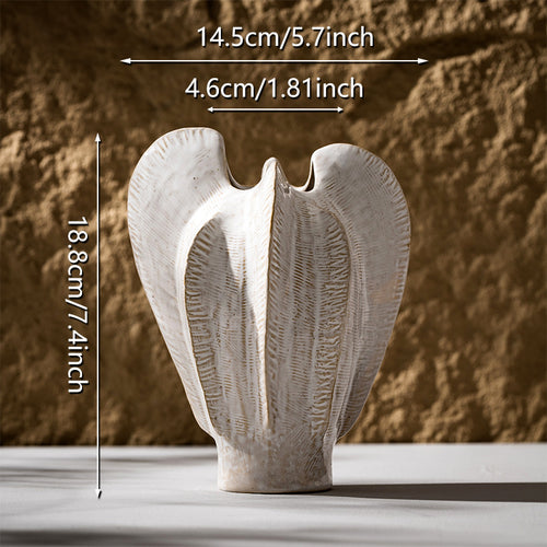 Sculptural Ceramic Leaf Shape Table Vase