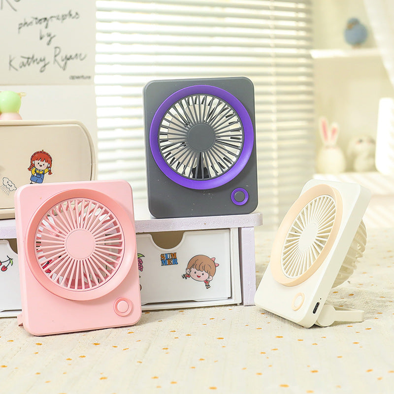 Ladies Portable Mini Table Fan with USB Port and Flexible Tilt Bowlift