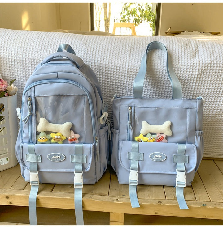 Playful Animal-Themed Backpack and Tote Combo