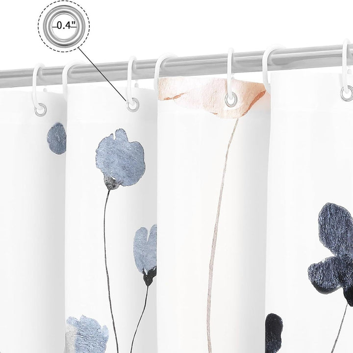 Floral-Print Shower Curtain Bowlift