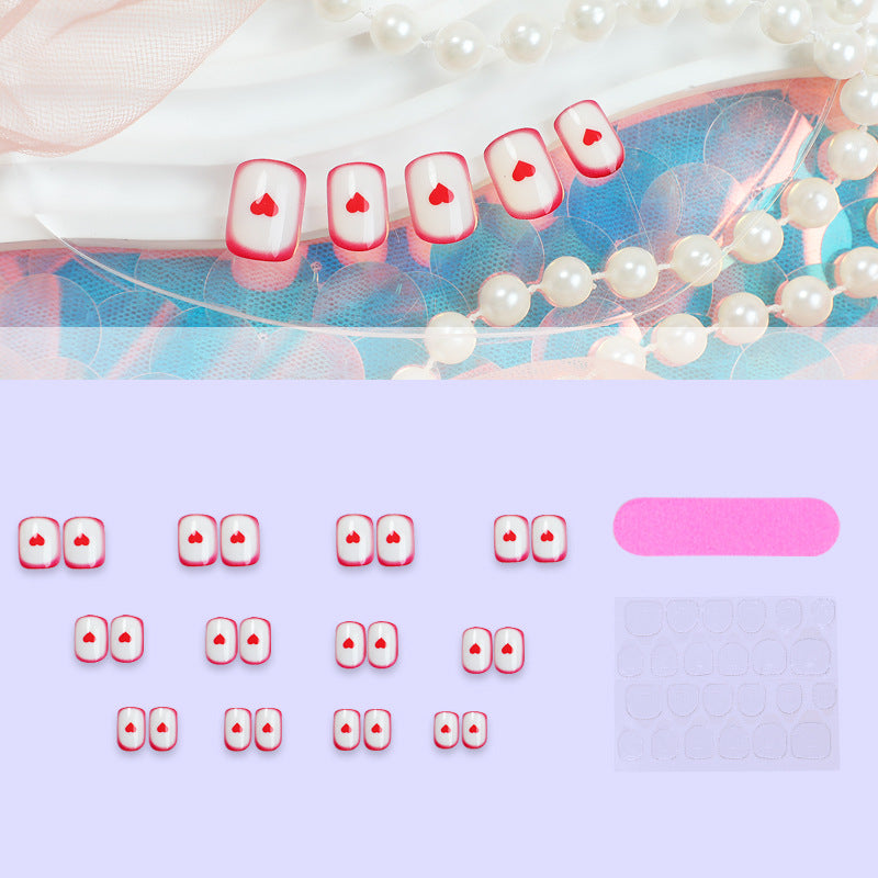 Heart Symbol Press-On Nail Set Bowlift