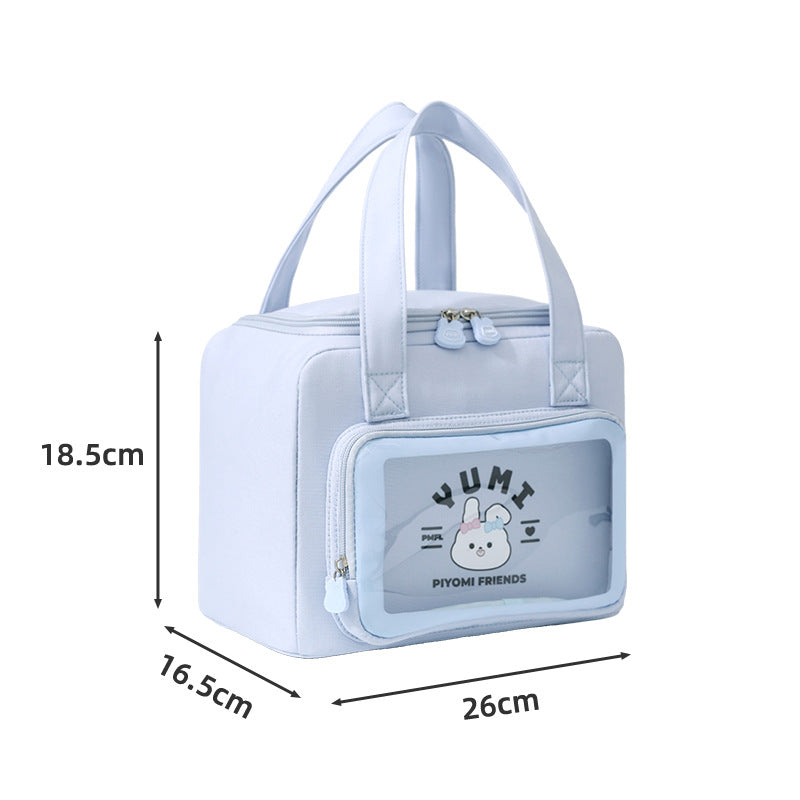 Versatile Insulated Cosmetic and Food Storage Bag Bowlift