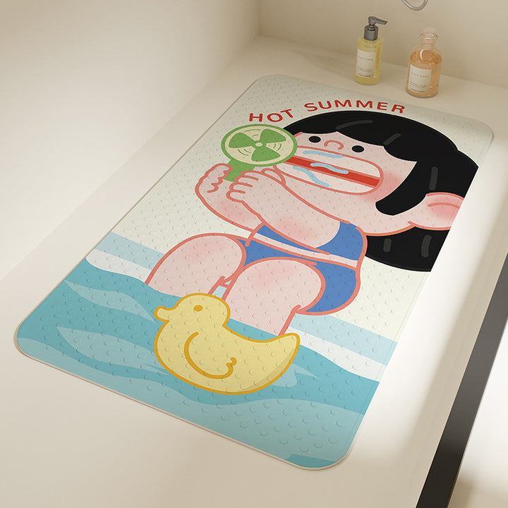 Playful Cartoon Bath Mat Bowlift