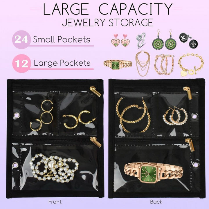Jewelry Organizer Bag with Multiple Transparent Compartments Bowlift