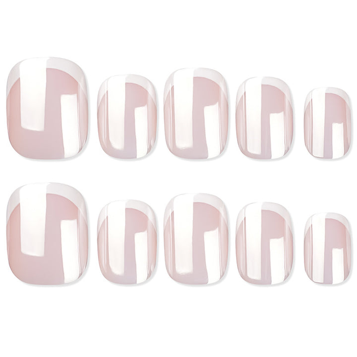 High-quality artificial nails with elegant French tip design Bowlift
