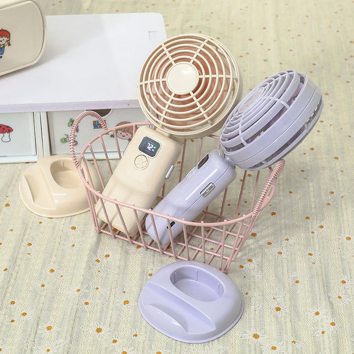 Ladies Portable Mini Fan with Digital Display Bowlift