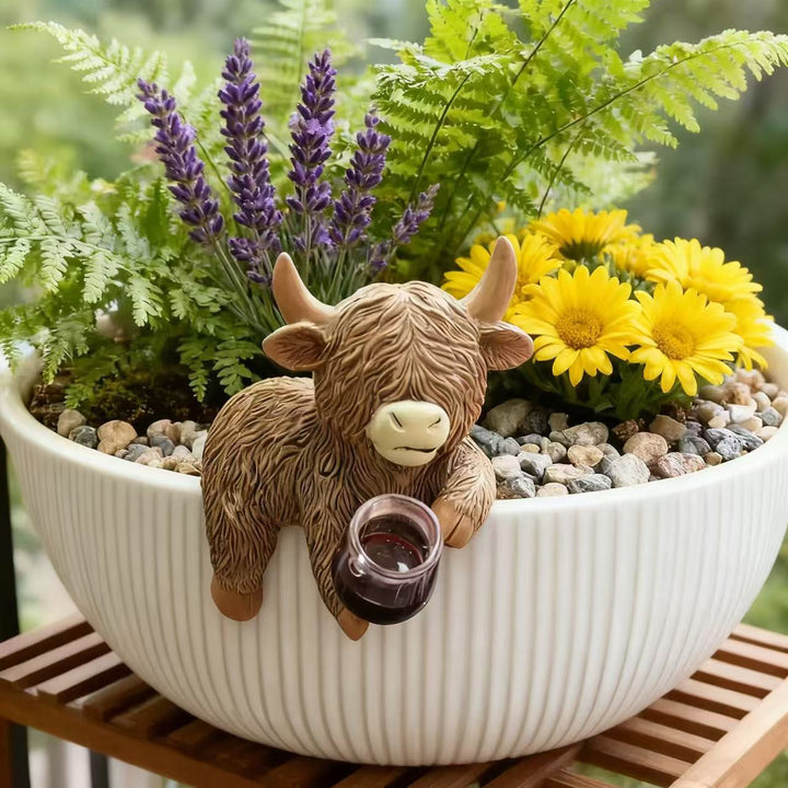 Decorative Highland Cattle Figure Bowlift