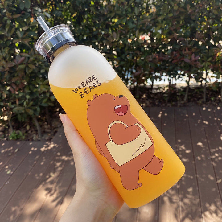 Women's creative drinking bottle with playful panda design Bowlift