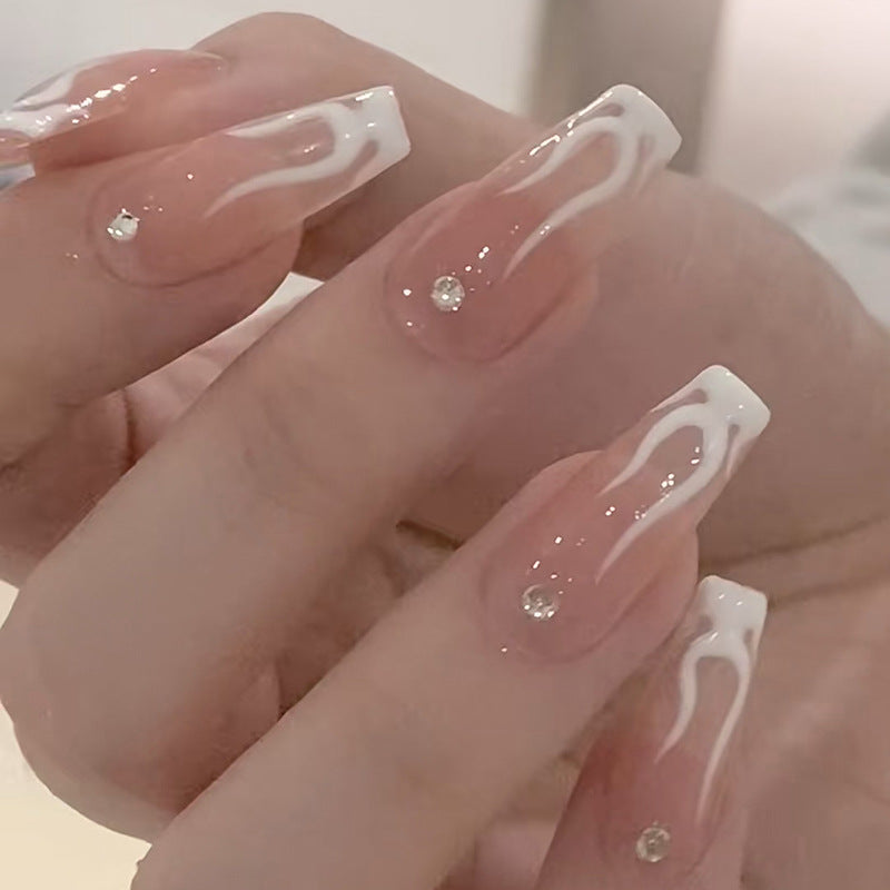 Artistic Nail Extensions with Glamorous Design Bowlift