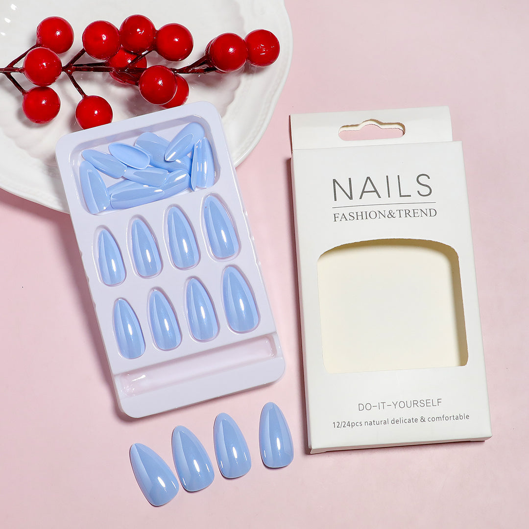 DIY Natural Finish Almond-Shaped Press-On Nails Bowlift