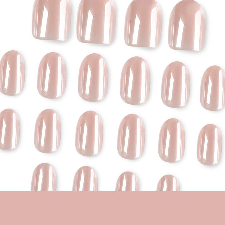 Elegant Gel Nails with Natural Shine Bowlift