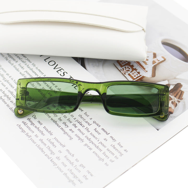 Women's fashion rectangular sunglasses with textured frame Bowlift