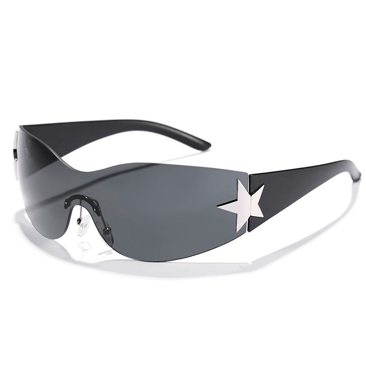 Women's futuristic design sunglasses with unique accents Bowlift