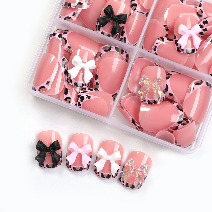 Decorative Press-On Nail Art Set with Unique Embellishments Bowlift