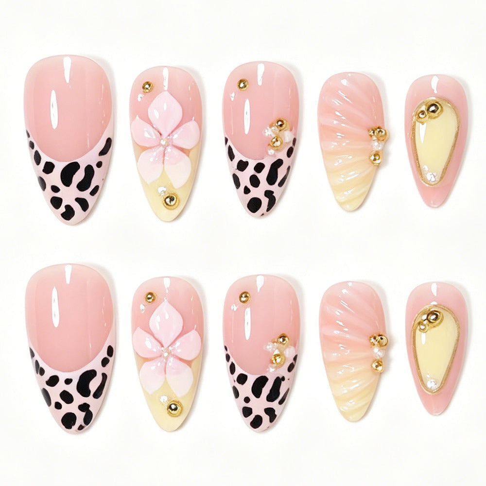 Decorative Stiletto Nail Art Tips with Floral Accents Bowlift