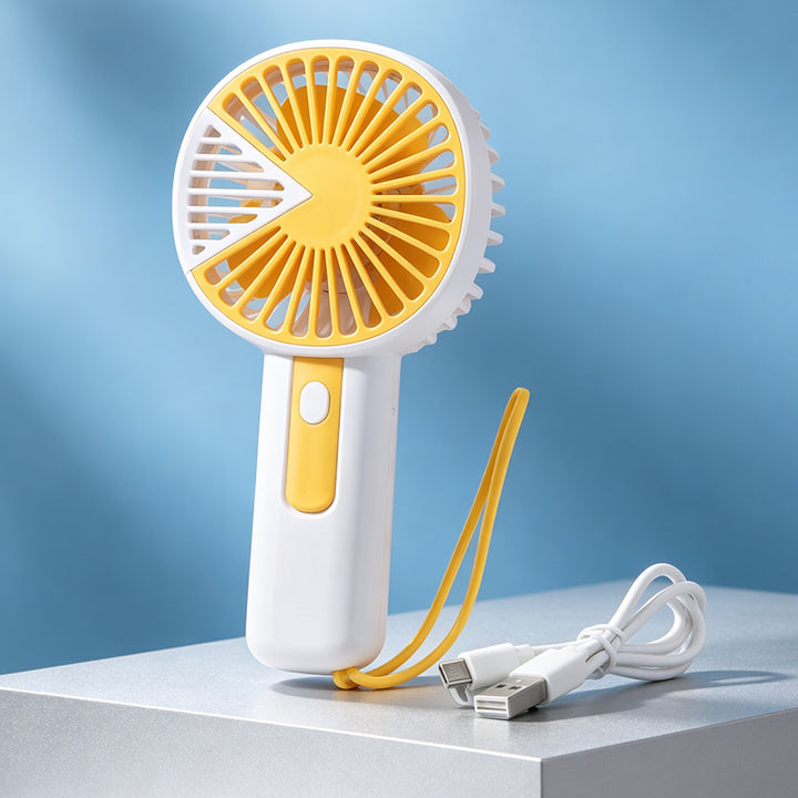 Ladies Portable Hand Fan with USB Charging Function and Ergonomic Design Bowlift