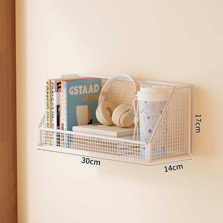 Wall-Mounted Mesh Storage Shelf Bowlift