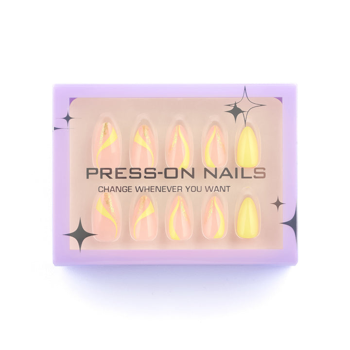 Artificial Press-On Nails with glamorous designs Bowlift