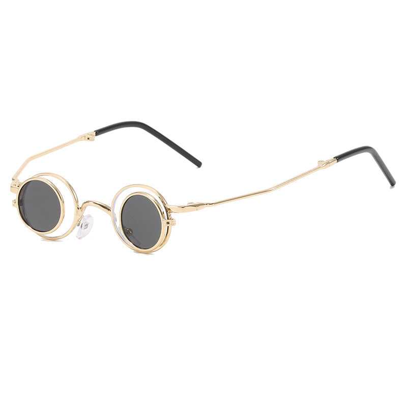 Women's Fashion Round Sunglasses with Elegant Metal Frame Bowlift