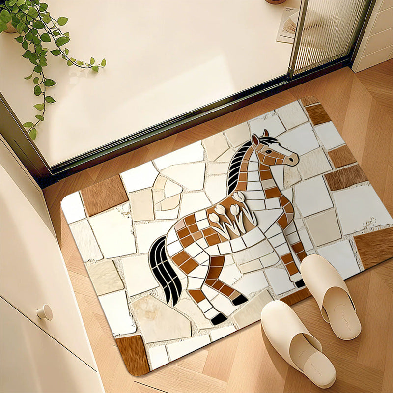 Dog-Themed Decorative Floor Mat