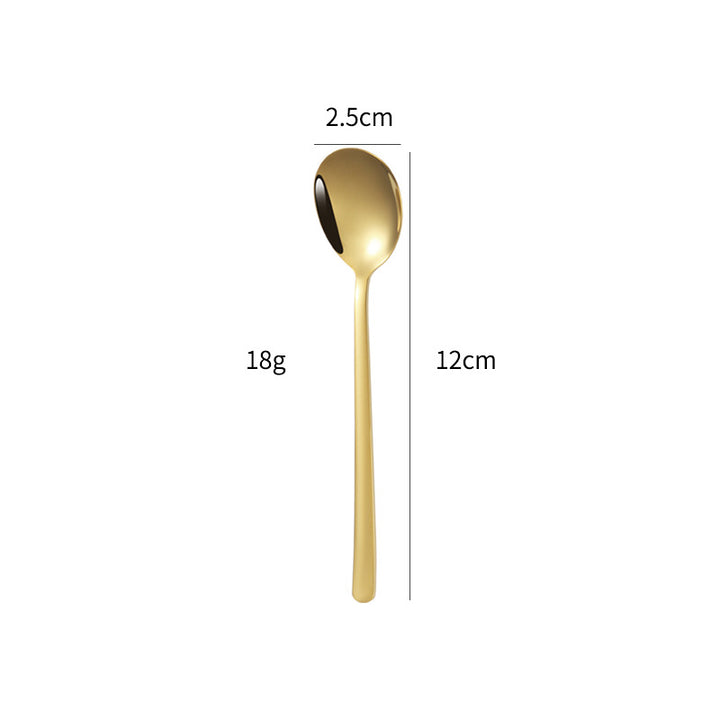 Elegant dessert spoon with luxurious golden surface Bowlift