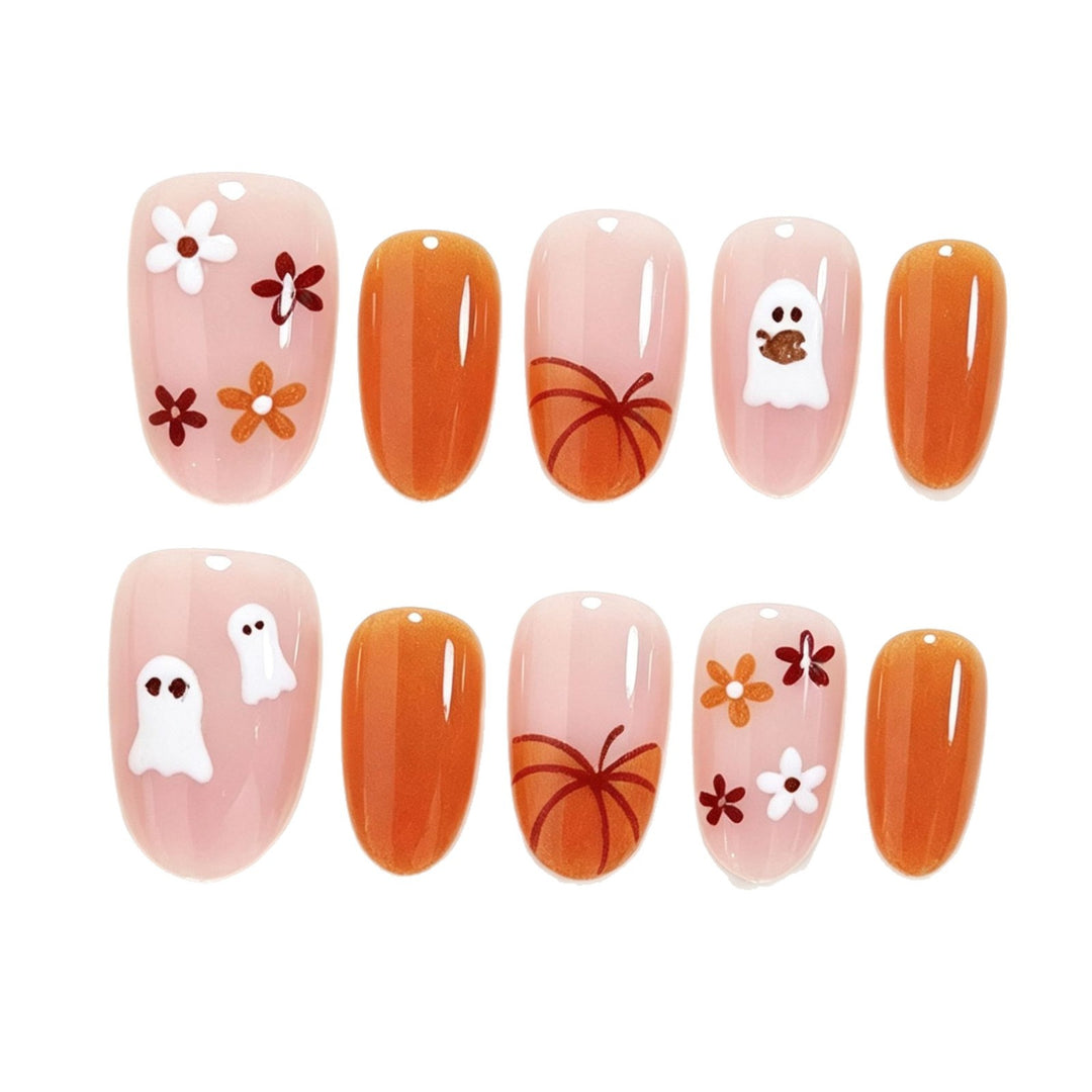 Halloween-Inspired Decorative Press-On Nail Art Set Bowlift