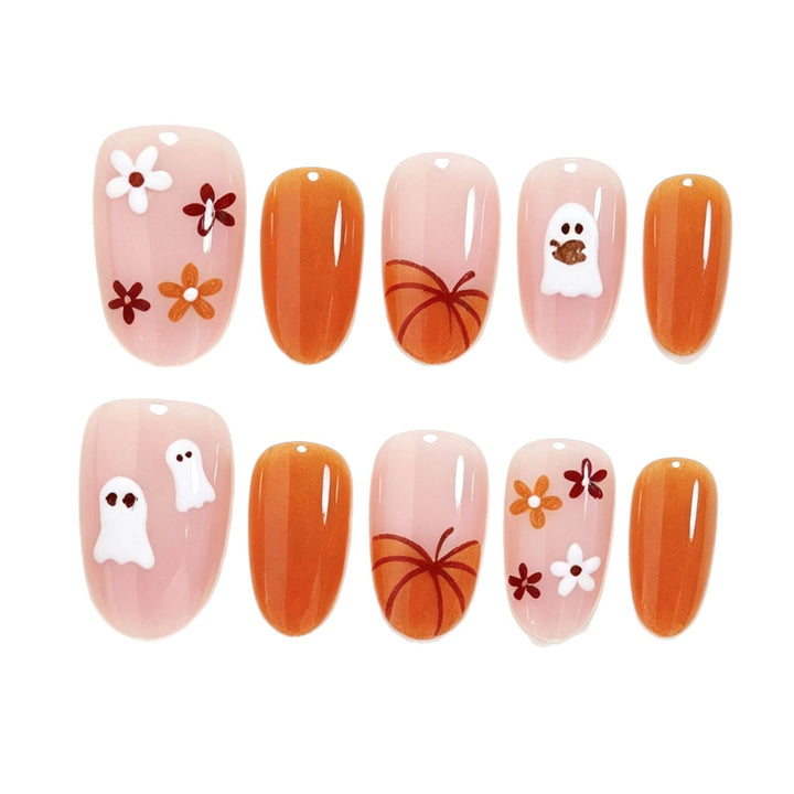 Halloween-Inspired Decorative Press-On Nail Art Set Bowlift