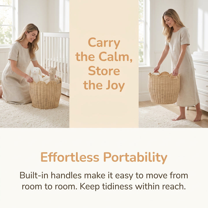 Stylish laundry basket with wave edge Bowlift